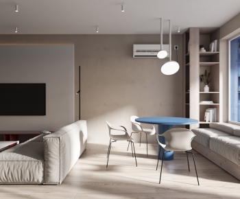 Modern Wabi-sabi Style A Living Room-ID:165414094