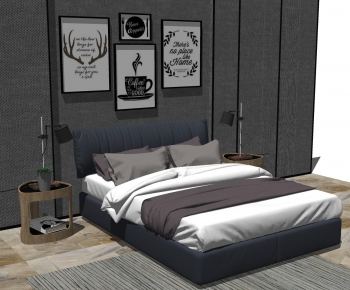 Modern Double Bed-ID:307101013