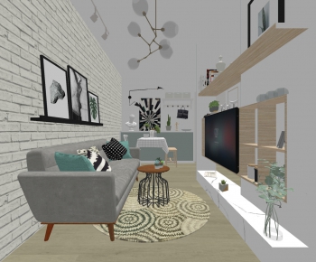 Nordic Style A Living Room-ID:196275006