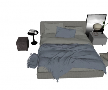 Modern Double Bed-ID:987497097