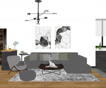 Modern A Living Room-ID:930368955