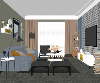 Nordic Style A Living Room-ID:191481169