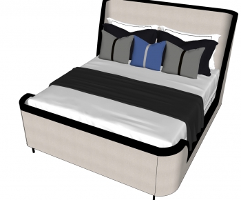 Modern Double Bed-ID:370233061