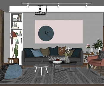 Nordic Style A Living Room-ID:135164986