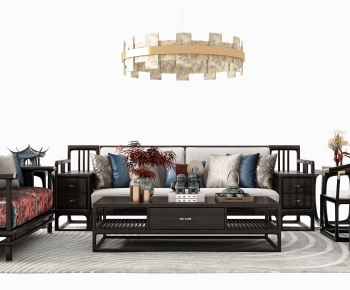 New Chinese Style Sofa Combination-ID:915951018