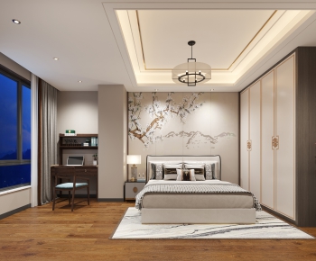 New Chinese Style Bedroom-ID:861619953