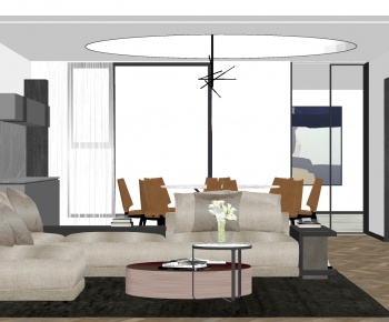 Modern A Living Room-ID:651915076