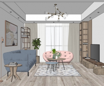 Nordic Style A Living Room-ID:664625888