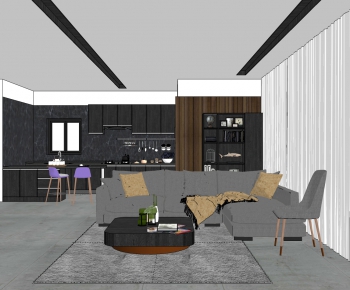 Modern A Living Room-ID:977404125