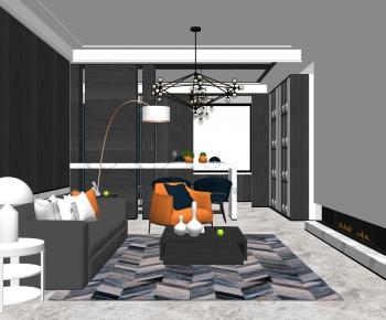 Modern A Living Room-ID:655864007