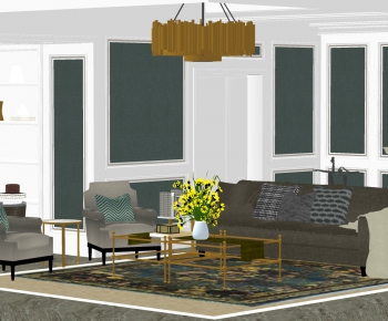 Modern A Living Room-ID:536220073