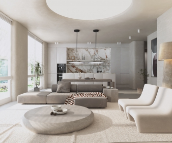 Wabi-sabi Style A Living Room-ID:695511102