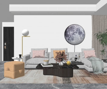Modern A Living Room-ID:632837064