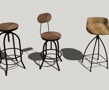 Industrial Style Bar Chair-ID:408370978