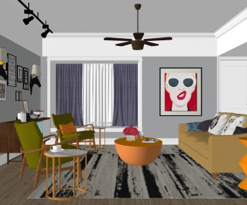 Modern A Living Room-ID:806241045