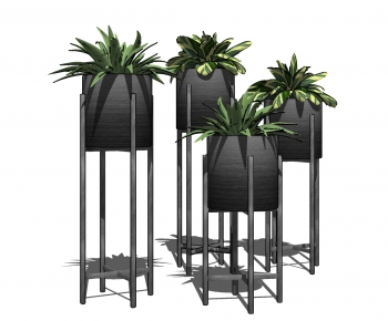 Modern Potted Green Plant-ID:138535986