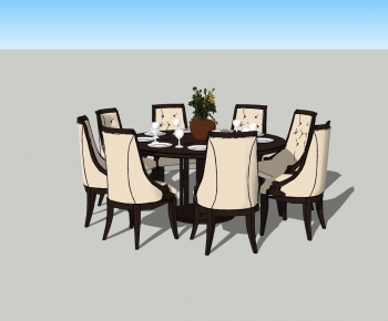 European Style Dining Table And Chairs-ID:226381063