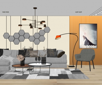 Modern A Living Room-ID:272558934