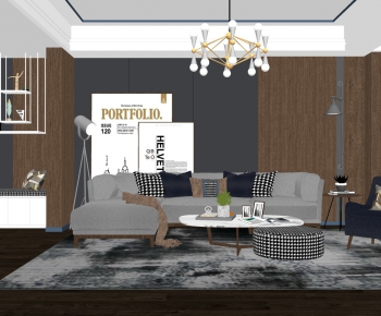 Modern A Living Room-ID:827267899