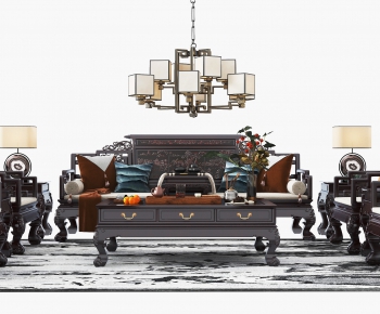 Chinese Style Sofa Combination-ID:349710949