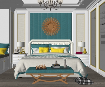 Simple European Style Bedroom-ID:449804075