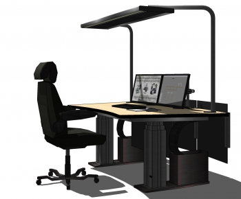 Modern Computer Desk And Chair-ID:752964972
