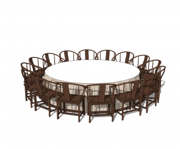 New Chinese Style Dining Table And Chairs-ID:567442893