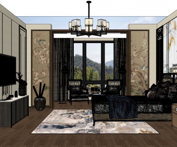 New Chinese Style Bedroom-ID:467959887
