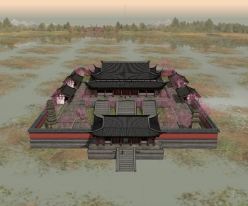 中式寺院-ID:375768902