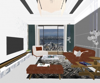 Modern A Living Room-ID:648895031