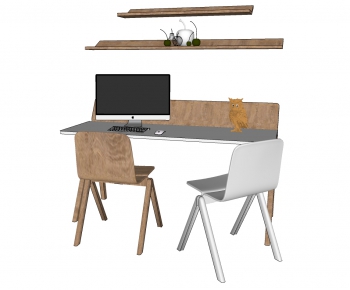 Modern Computer Desk And Chair-ID:408212901