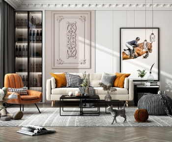 Modern A Living Room-ID:611355077