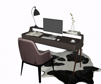Modern Computer Desk And Chair-ID:913167951