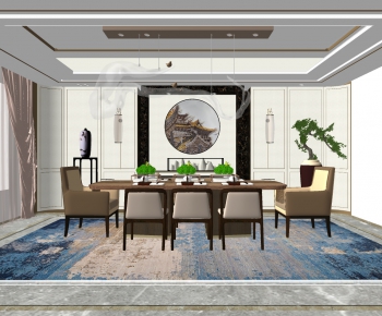 New Chinese Style Dining Table And Chairs-ID:417046071