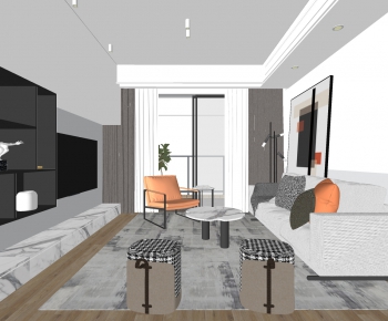 Modern A Living Room-ID:631017922