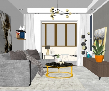 Modern A Living Room-ID:610701083