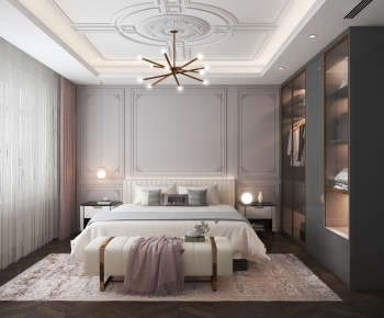 Simple European Style Bedroom-ID:649899019