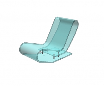 现代户外玻璃躺椅-ID:222018969