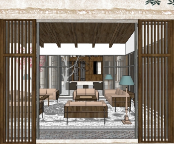 New Chinese Style Office Living Room-ID:493258006