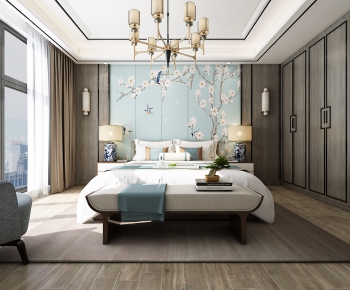 New Chinese Style Bedroom-ID:332940101