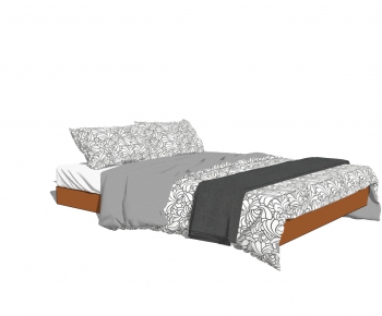 Modern Double Bed-ID:810498951