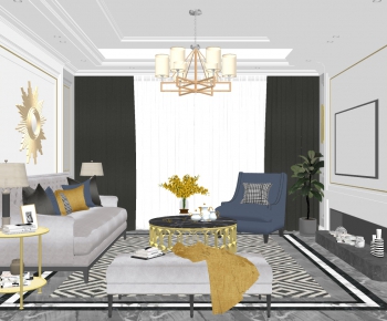 Modern A Living Room-ID:814480078