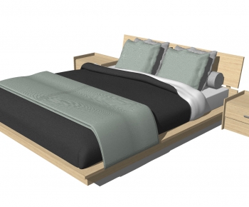 Modern Double Bed-ID:407660035