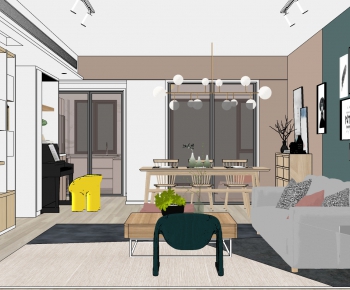 Modern A Living Room-ID:354218968