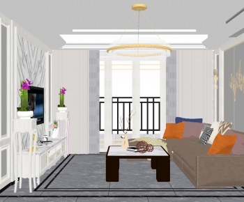 Modern A Living Room-ID:448991068