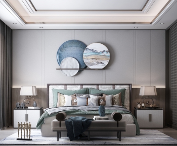 New Chinese Style Bedroom-ID:302061089