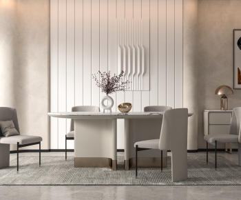 Modern Dining Table And Chairs-ID:758105042