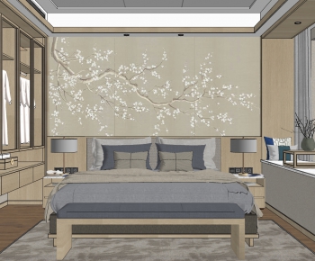 New Chinese Style Bedroom-ID:904865039