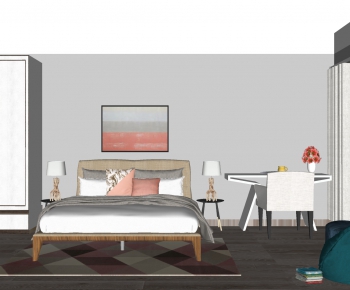 Modern Double Bed-ID:490148076