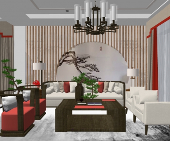 New Chinese Style Sofa Combination-ID:339533096